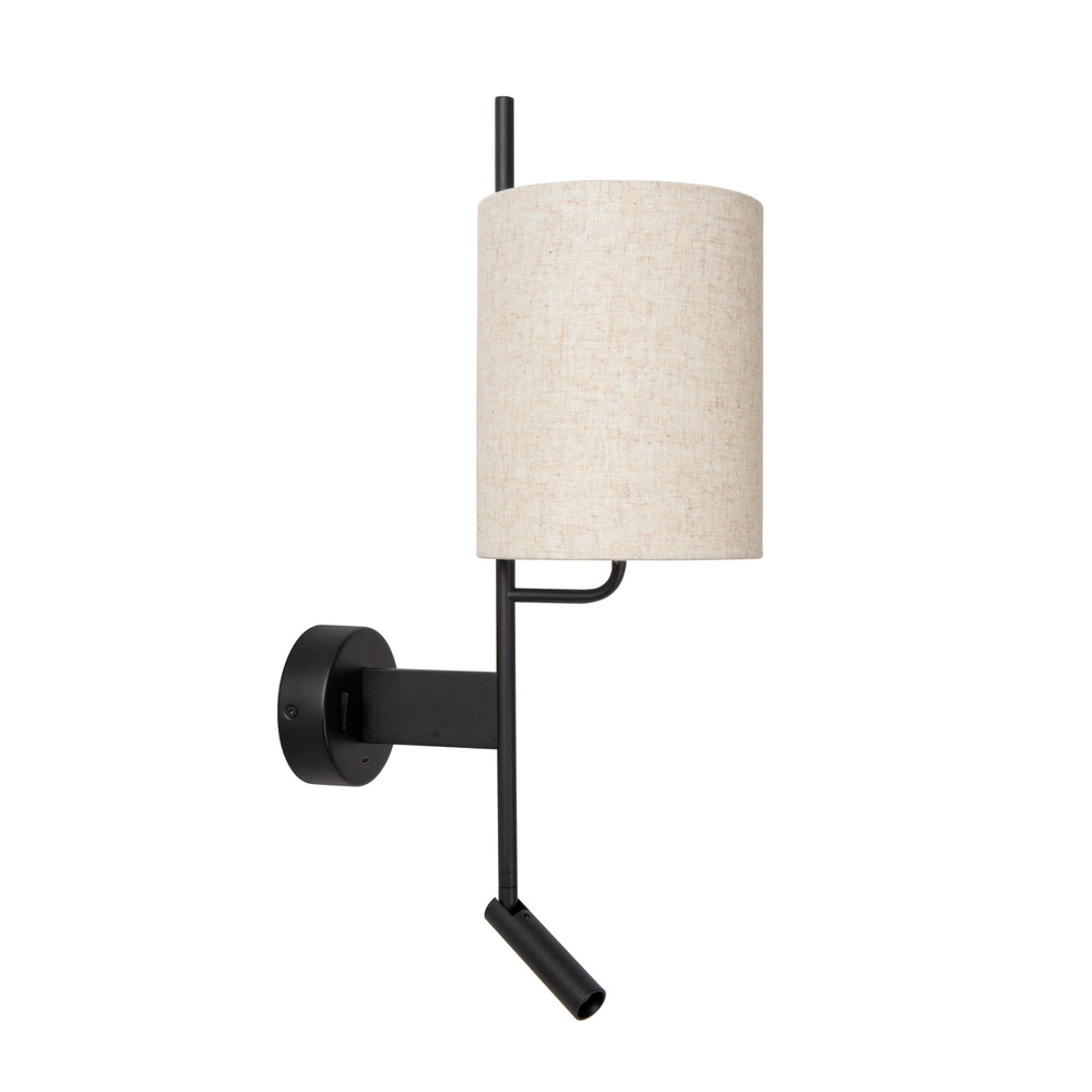 Lucide WandlampMagic met extra lampje en USB oplaadpunt - 68211/82/30